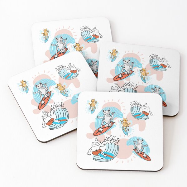 Item preview, Cats love cats cat surfing surf waves big surf  designed and sold by Tropical Blood.