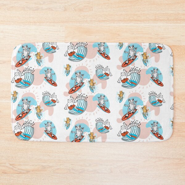 Item preview, Cats love cats cat surfing surf waves big surf  designed and sold by Tropical Blood.