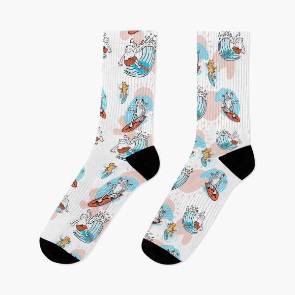Item preview, Cats love cats cat surfing surf waves big surf  designed and sold by Tropical Blood.
