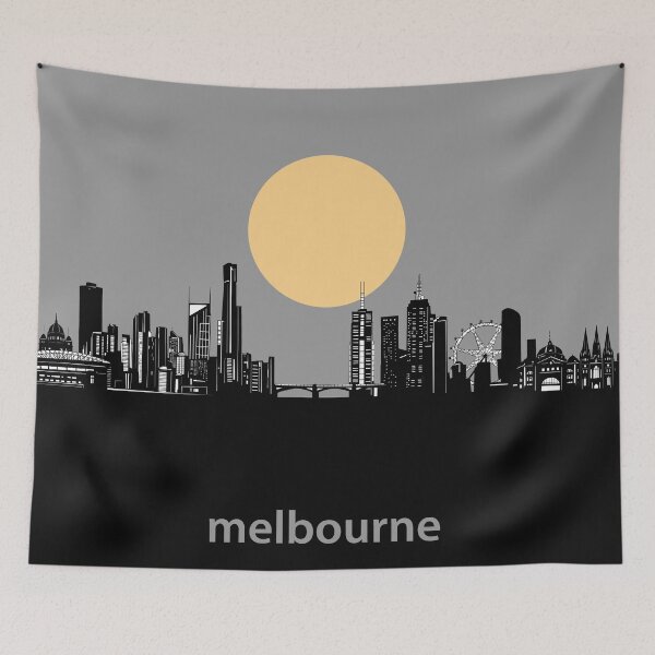 Item preview, melbourne skyline minimal designed and sold by BekimART2.