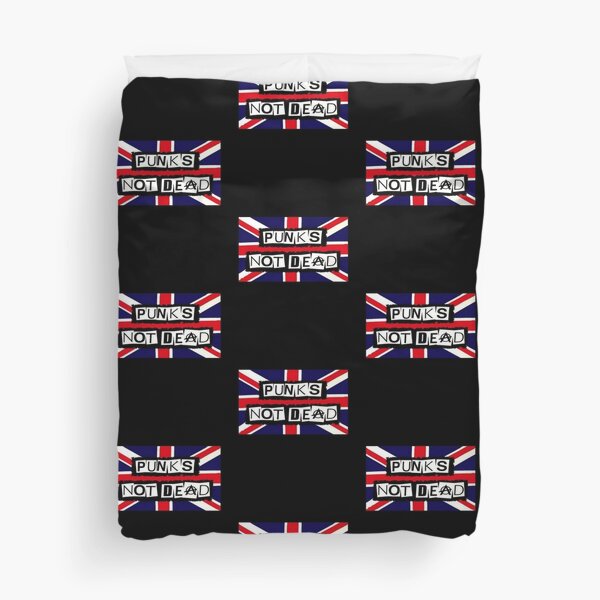Union Jack. Punks Not Dead Duvet Cover