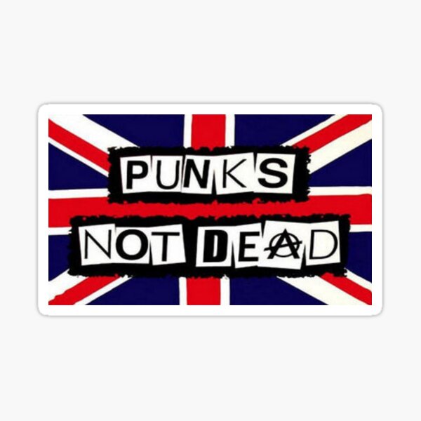 PUNK'S NOT DEAD Button Badge Punk Punkrock Exploited Punks Pin Oi Union Jack 