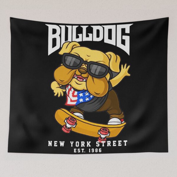 Item preview, Bulldog Playing Skateboard designed and sold by Phyllis Blalock.