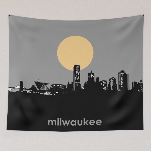 Item preview, milwaukee skyline minimal designed and sold by BekimART2.