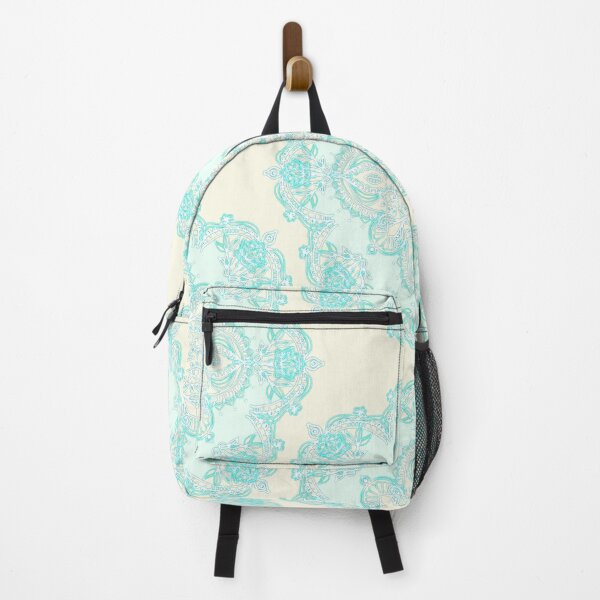 Item preview, Aqua Lace Mandala on Cream - customer request designed and sold by micklyn.