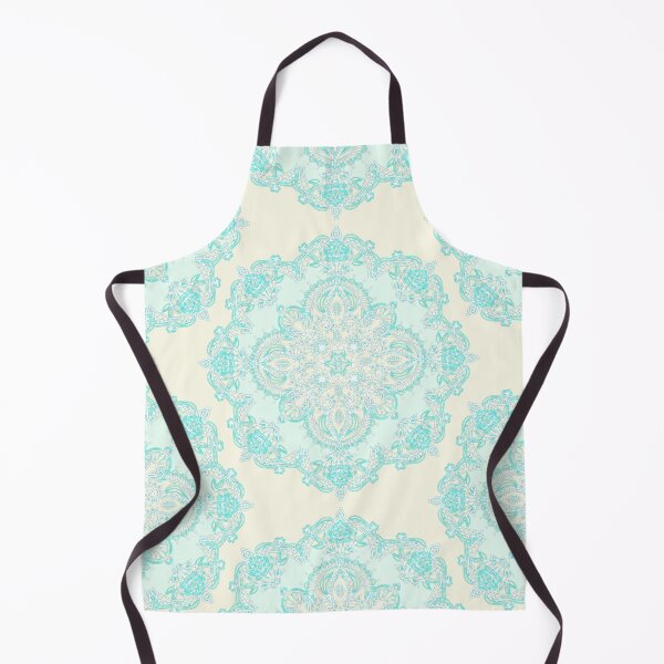 Item preview, Aqua Lace Mandala on Cream - customer request designed and sold by micklyn.