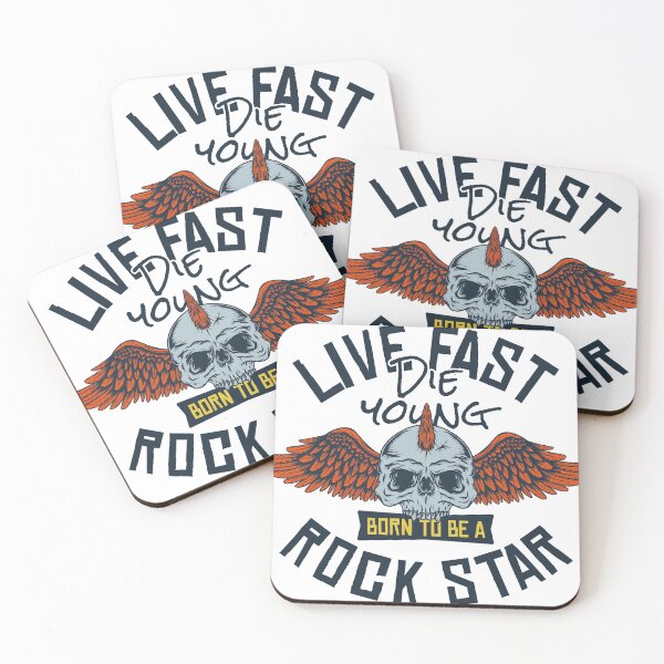 Item preview, LIVE FAST DIE YOUNG BORN TO BE A ROCKSTAR DESIGN  designed and sold by Picspot.