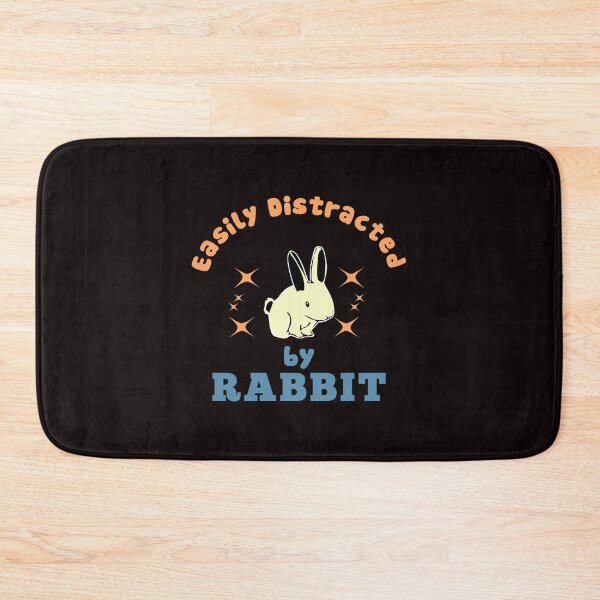 Item preview, Easily Distracted By Rabbit - Funny Cute Rabbit Graphics and Text Gift designed and sold by leo121687.