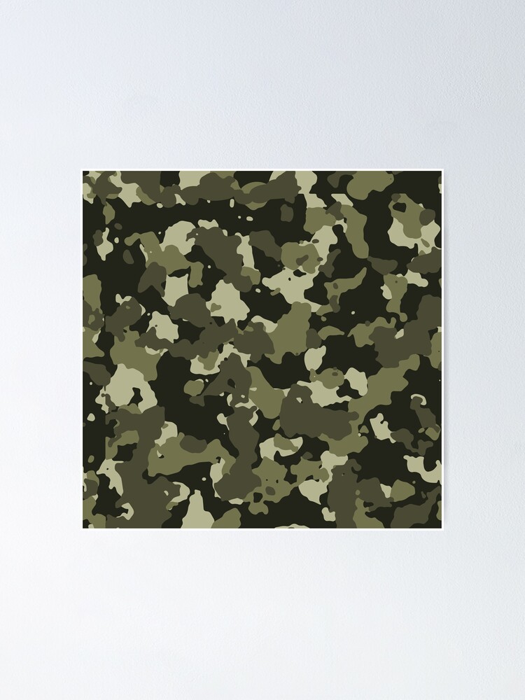 Woodland Military Camouflage Poster for Sale by Mande Arts