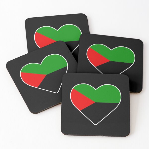 Item preview, Heart red green black color Martinique flag designed and sold by West indian touch.