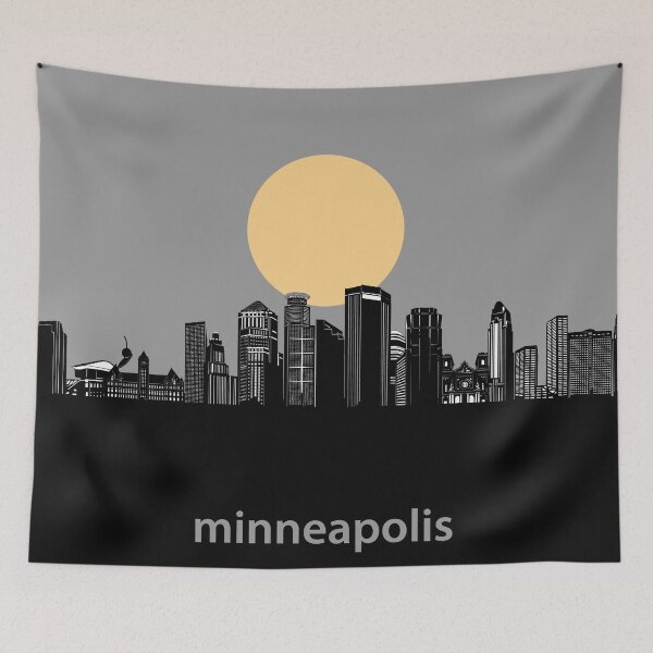 Item preview, minneapolis skyline minimal designed and sold by BekimART2.
