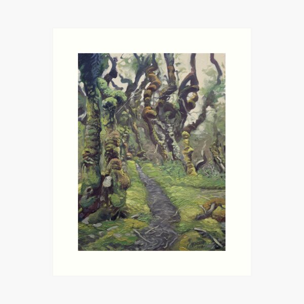 Vista previa del artículo con la obra «Sendero Te Araroa en el bosque de Longwood», diseñado y vendido por BackwoodsPaintings.