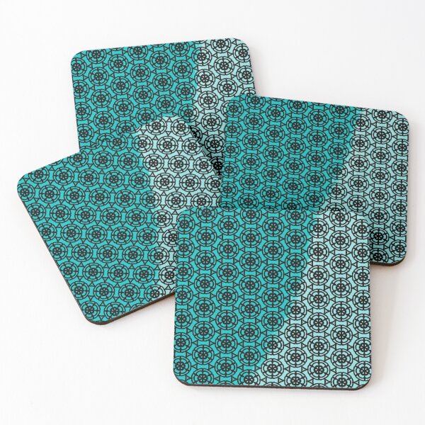 Item preview, Floral pattern in teal designed and sold by puravidavisions.