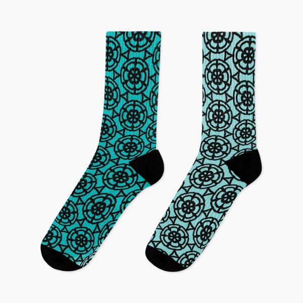 Item preview, Floral pattern in teal designed and sold by puravidavisions.