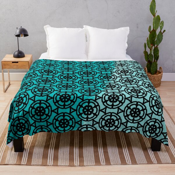 Item preview, Floral pattern in teal designed and sold by puravidavisions.