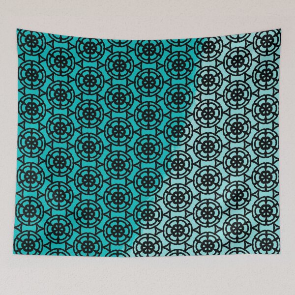 Item preview, Floral pattern in teal designed and sold by puravidavisions.