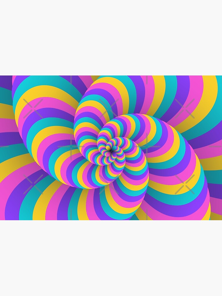Lollipop Swirls Optical Illusion Best Cool Pastel Pink Art by gologodesigns