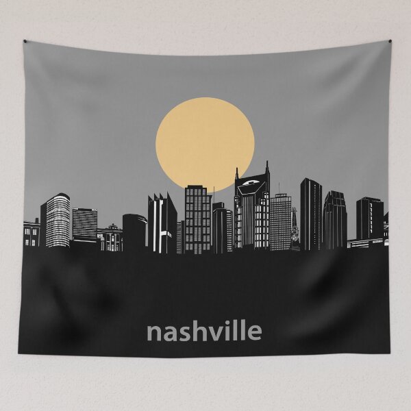 Item preview, nashville skyline minimal designed and sold by BekimART2.
