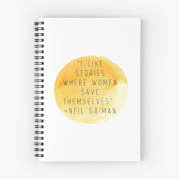 Item preview, "Me gustan las historias donde las mujeres se salvan solas" | Cita de Neil Gaiman designed and sold by cattiktoks1718.
