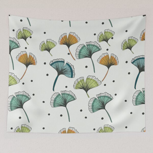 Item preview, leaves pattern with ginko leaves, Ginkgo leaves seamless pattern,  Sleeveless Top 6 designed and sold by outmaneljalili.