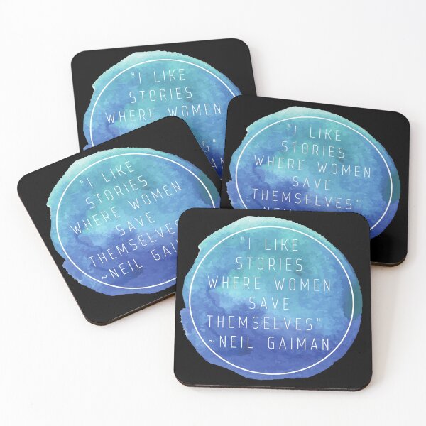 Item preview, "I like stories where women save themselves" | Quote by Neil Gaiman designed and sold by cattiktoks1718.