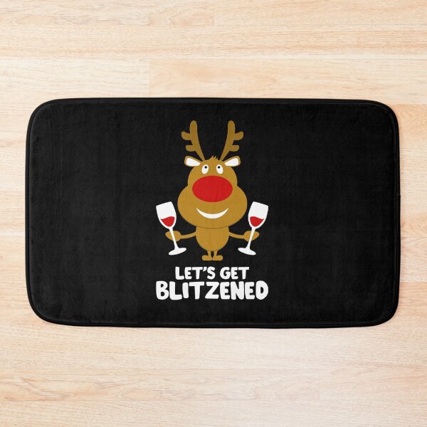 Item preview, Lets Get Blitzened Funny Drunk Reindeer designed and sold by juvajay.