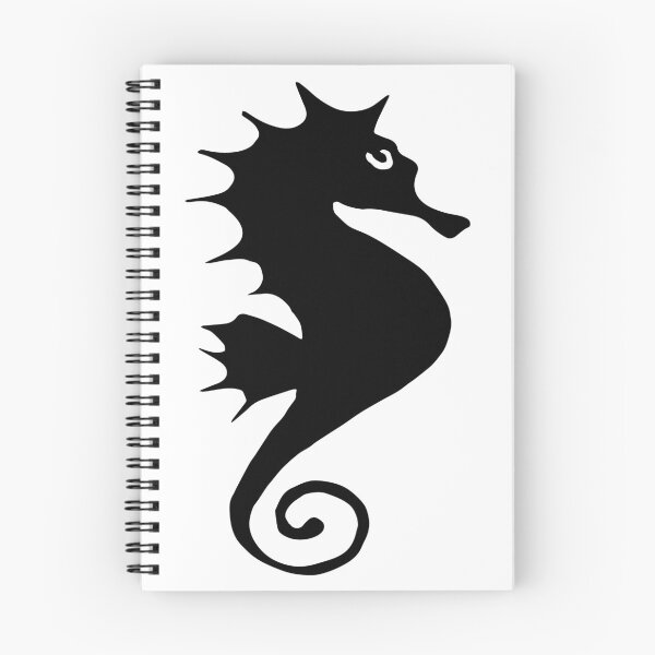Item preview, Beach Theme Ocean Sea Fish Print Black N White Seahorse designed and sold by peachyline.