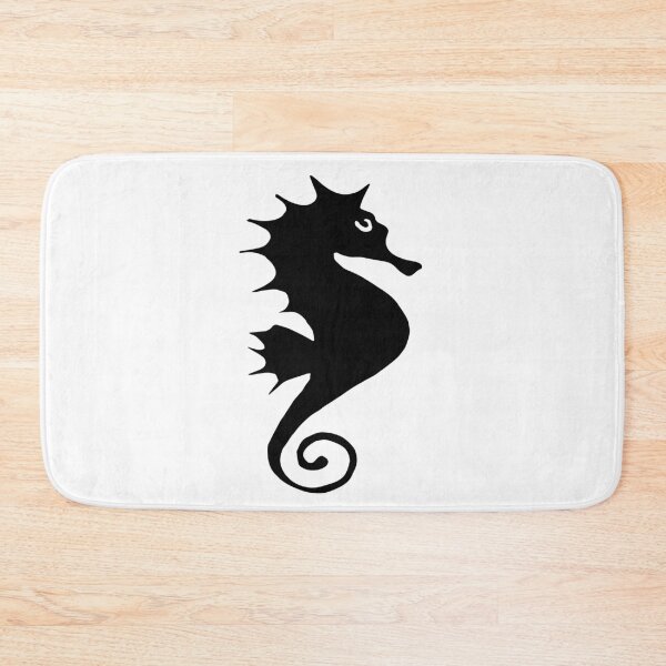 Item preview, Beach Theme Ocean Sea Fish Print Black N White Seahorse designed and sold by peachyline.