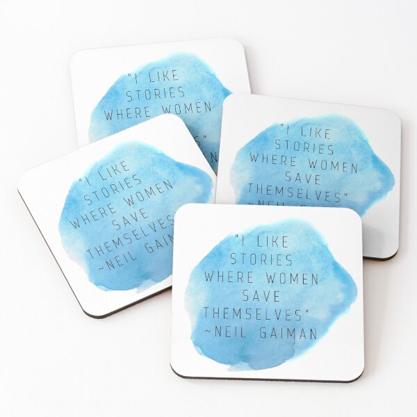 Item preview, "I like stories where women save themselves" | Quote by Neil Gaiman designed and sold by cattiktoks1718.