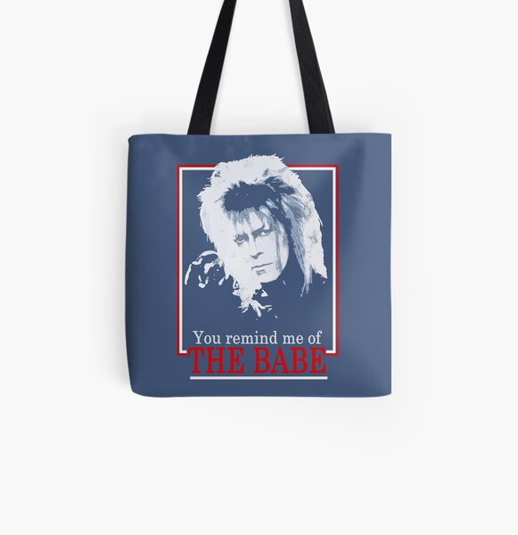 Babe with the Power Labyrinth inspired Cotton Tote Bag Bowie crystal hand printed accessory