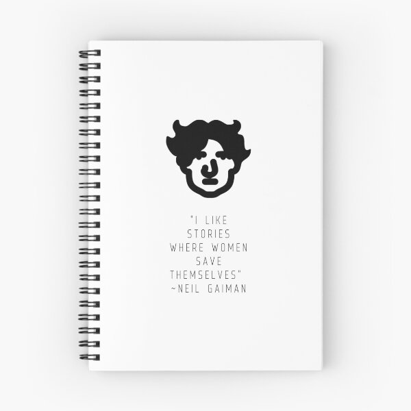 Item preview, "I like stories where women save themselves" | Quote by Neil Gaiman designed and sold by cattiktoks1718.