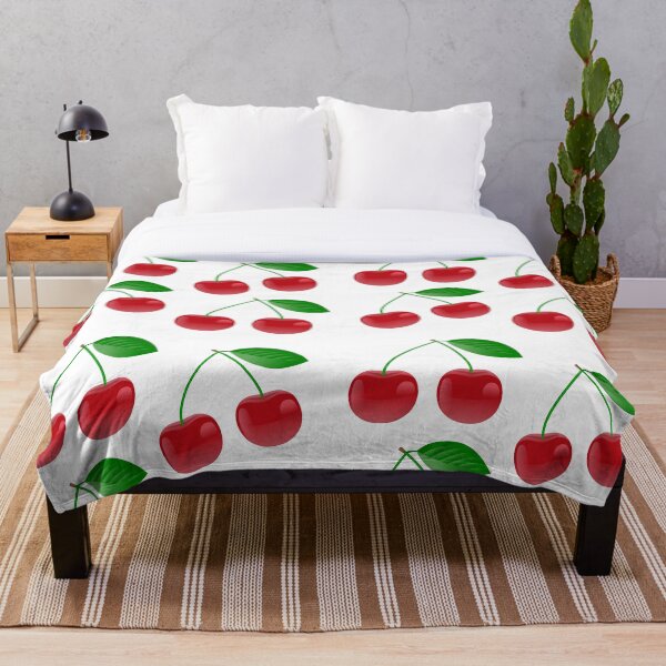 Aperçu de l'œuvre Cerises avec fond blanc créée et vendue par TheMessyThings.