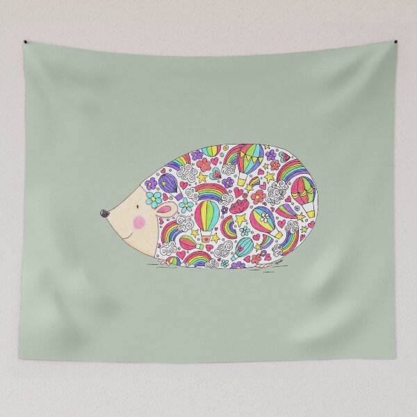 Artikelvorschau, Colourful Hedgehog entworfen und verkauft von LouiseFranksArt.