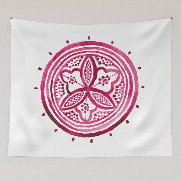 Artikelvorschau, Pink moroccan Mandala entworfen und verkauft von Carolin Bentbib.