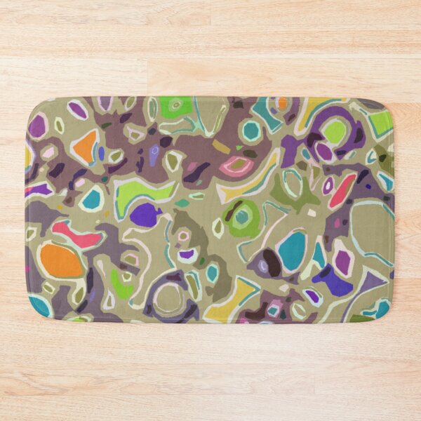 Item preview, Multicolor Organic Shapes on Chocolate Background designed and sold by AMGImpressions.