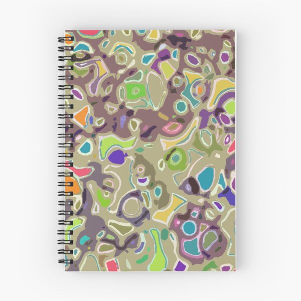 Item preview, Multicolor Organic Shapes on Chocolate Background designed and sold by AMGImpressions.