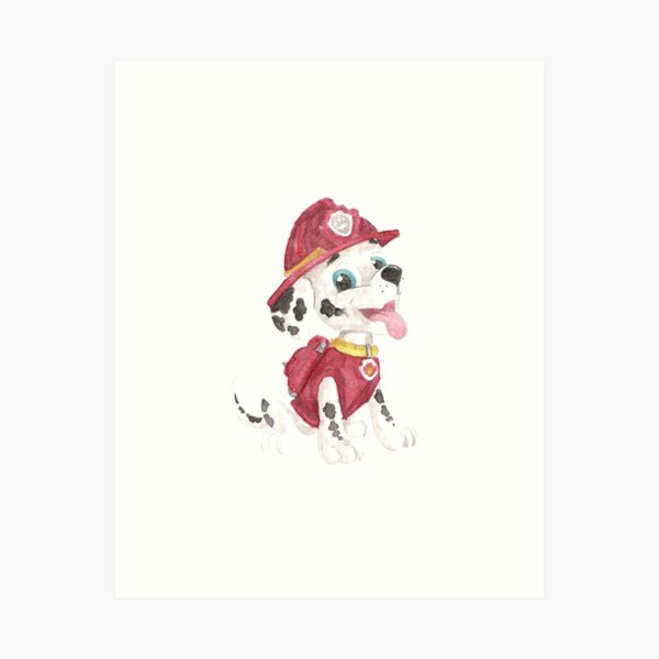 Item preview, Paw Patrol - Marshall - Hand painted watercolor designed and sold by annafriendt.