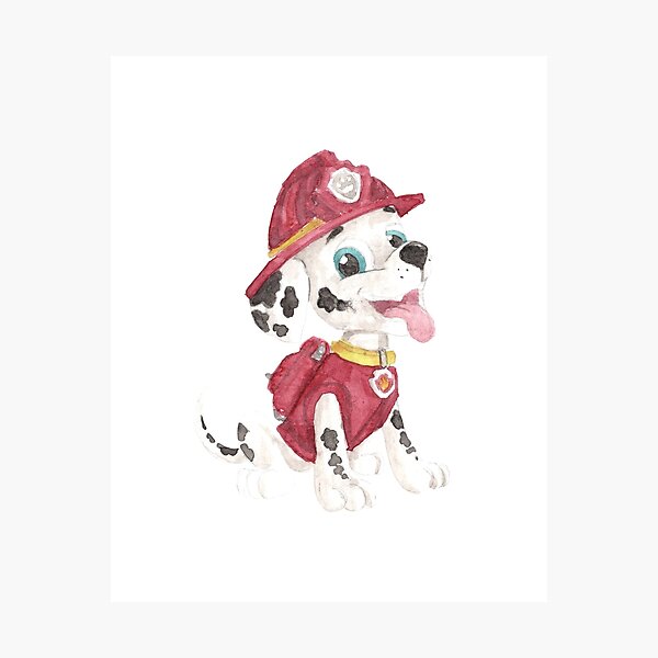 Item preview, Paw Patrol - Marshall - Hand painted watercolor designed and sold by annafriendt.