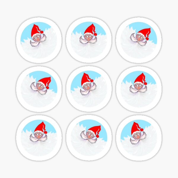Peak Santa Dot Pattern Sticker