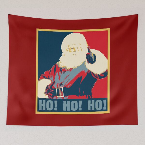 Item preview, Funny Retro Vintage Pop Art Poster Design Santa Сlaus - Ho Ho Ho Merry Christmas - The Best Merry Christmas Xmas New Year Gift for Costume Family Party or Office and Corporate Events - Ho 3 Gift Idea designed and sold by WG-Factory.
