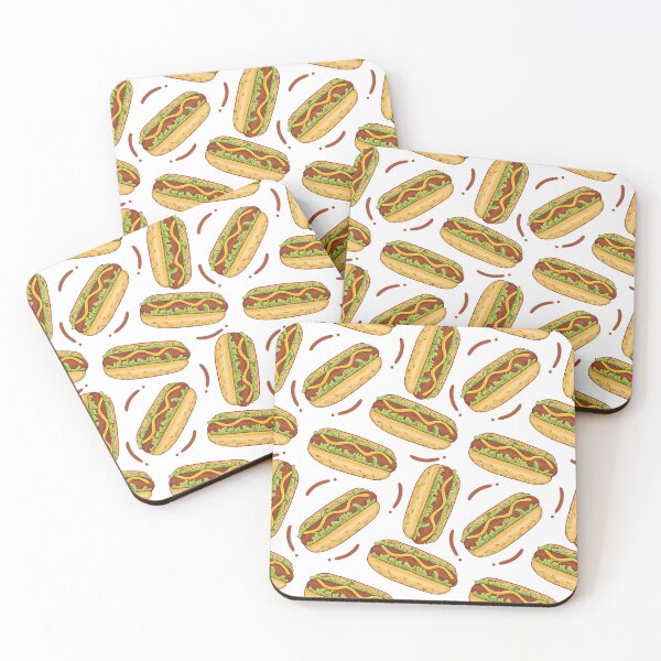 Item preview, Seamless hotdog pattern designed and sold by RoyalPeople.