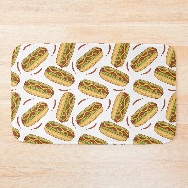 Item preview, Seamless hotdog pattern designed and sold by RoyalPeople.
