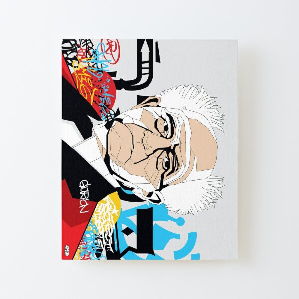 David Ben-Gurion portrait - Pop Art Israeli leader Canvas Mounted Print