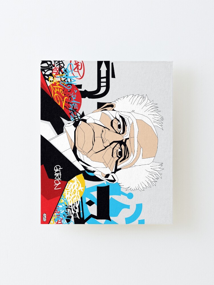 Alternate view of David Ben-Gurion portrait - Pop Art Israeli leader Mounted Print