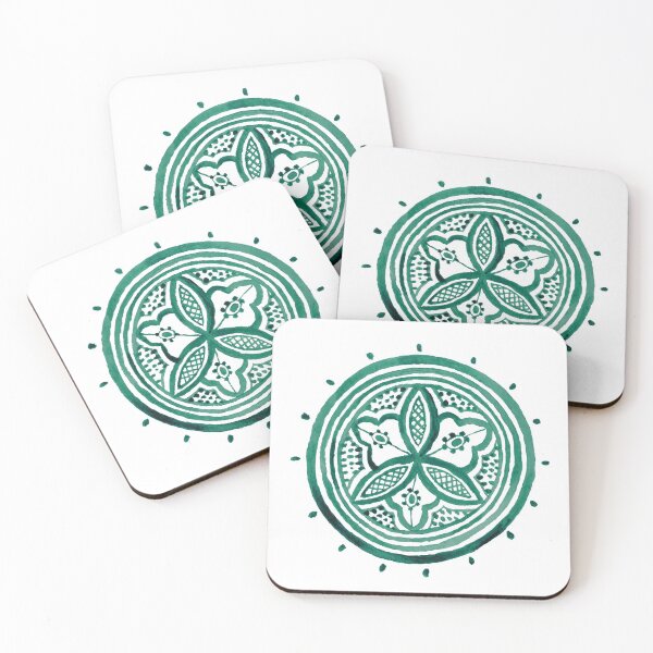 Item preview, Green moroccan mandala designed and sold by Carolin Bentbib.