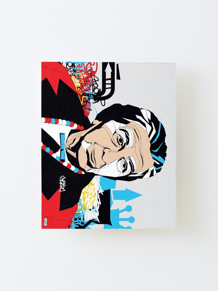 Alternate view of Golda Meir portrait - Pop Art Israeli leader Mounted Print
