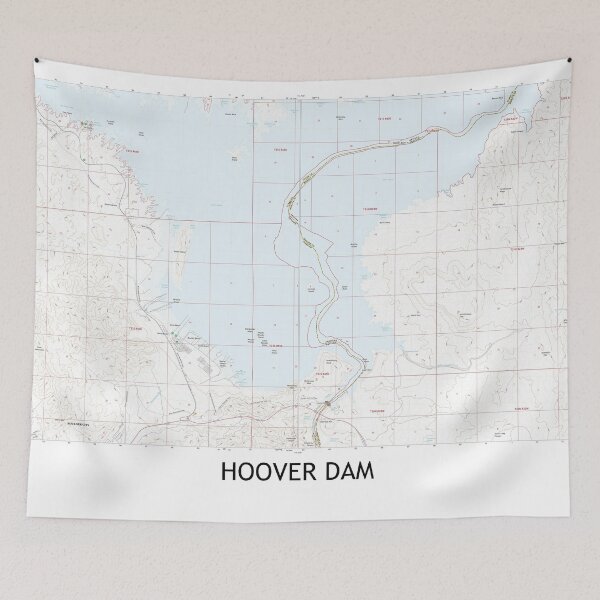 Item preview, Hoover Dam Topographical Map Clean designed and sold by PGHPhotoCo.