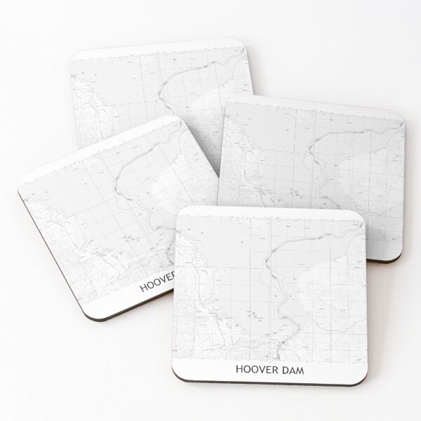 Item preview, Hoover Dam Topographical Map Black and White designed and sold by PGHPhotoCo.
