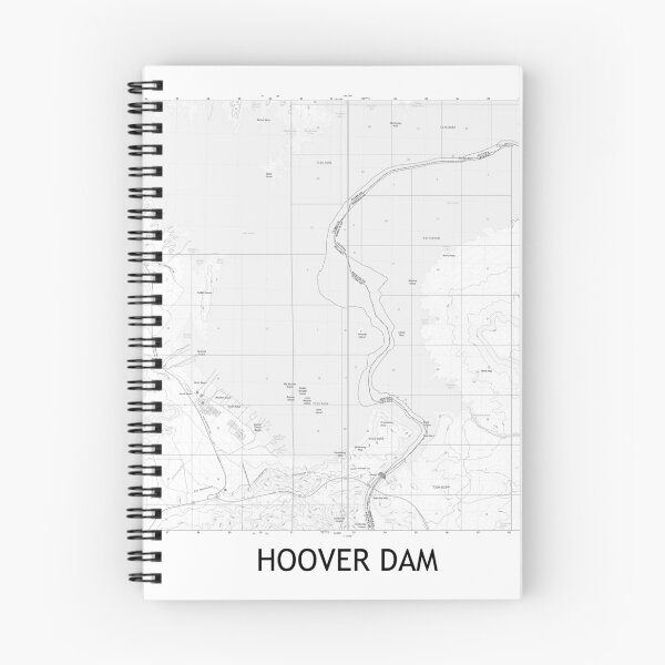 Item preview, Hoover Dam Topographical Map Black and White designed and sold by PGHPhotoCo.