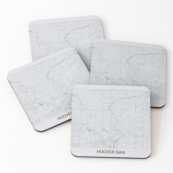 Item preview, Hoover Dam Topographical Map Grey designed and sold by PGHPhotoCo.